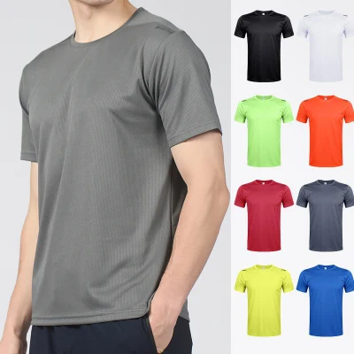 Camicie basic da palestra per uomo con logo personalizzato multicolore in 100% poliestere