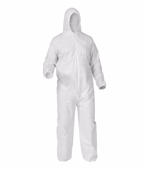 Abbigliamento di sicurezza da uomo monouso Tuta DPI monouso Abbigliamento protettivo microporoso Tute da lavoro